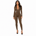 Midnight Zip Jumpsuit (Leopard Edition)