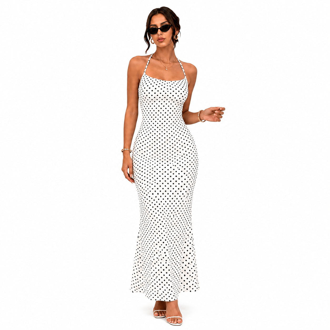 Dotline Midi Dress