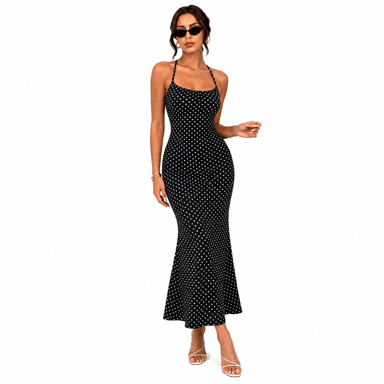 Dotline Midi Dress