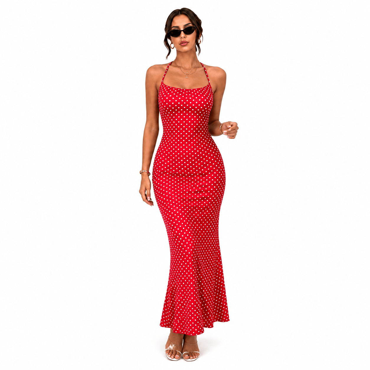 Dotline Midi Dress