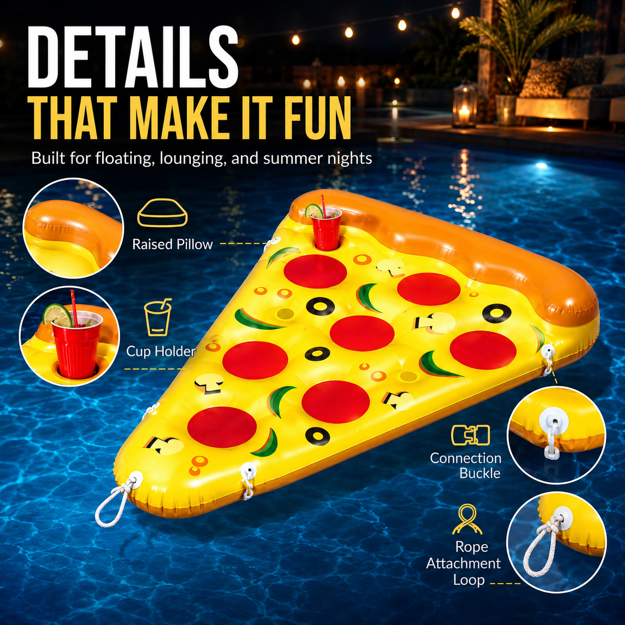 Giant Pizza Slice Pool Float