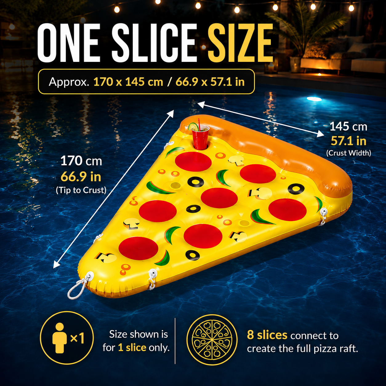 Giant Pizza Slice Pool Float
