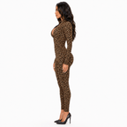 Midnight Zip Jumpsuit (Leopard Edition)