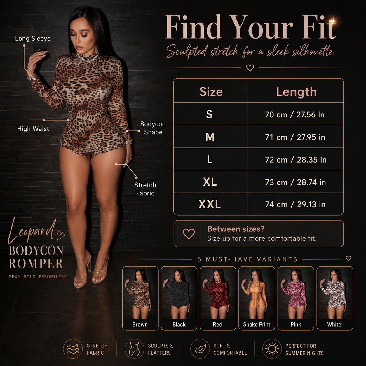 Leopard Bodycon Romper