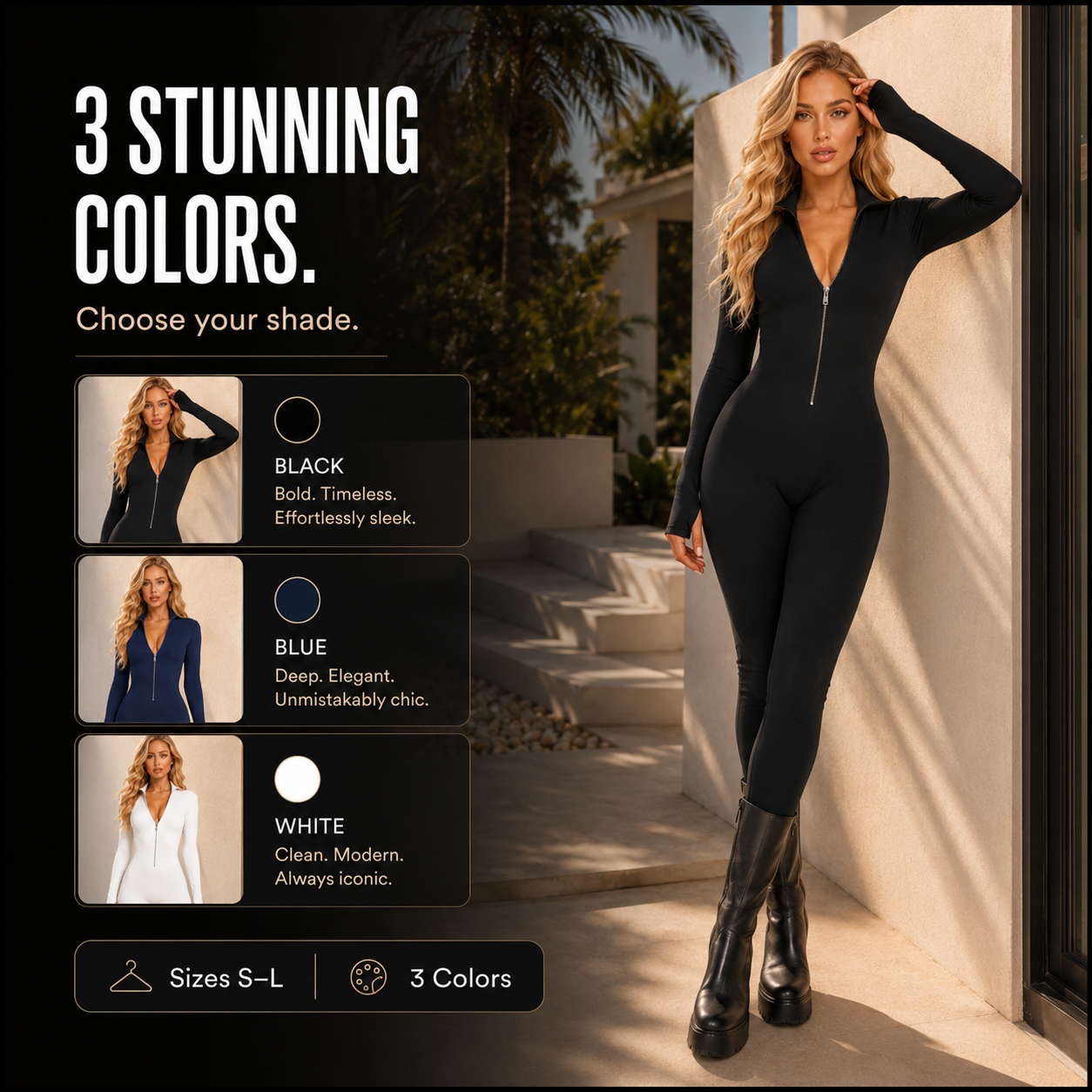 Midnight Zip Jumpsuit