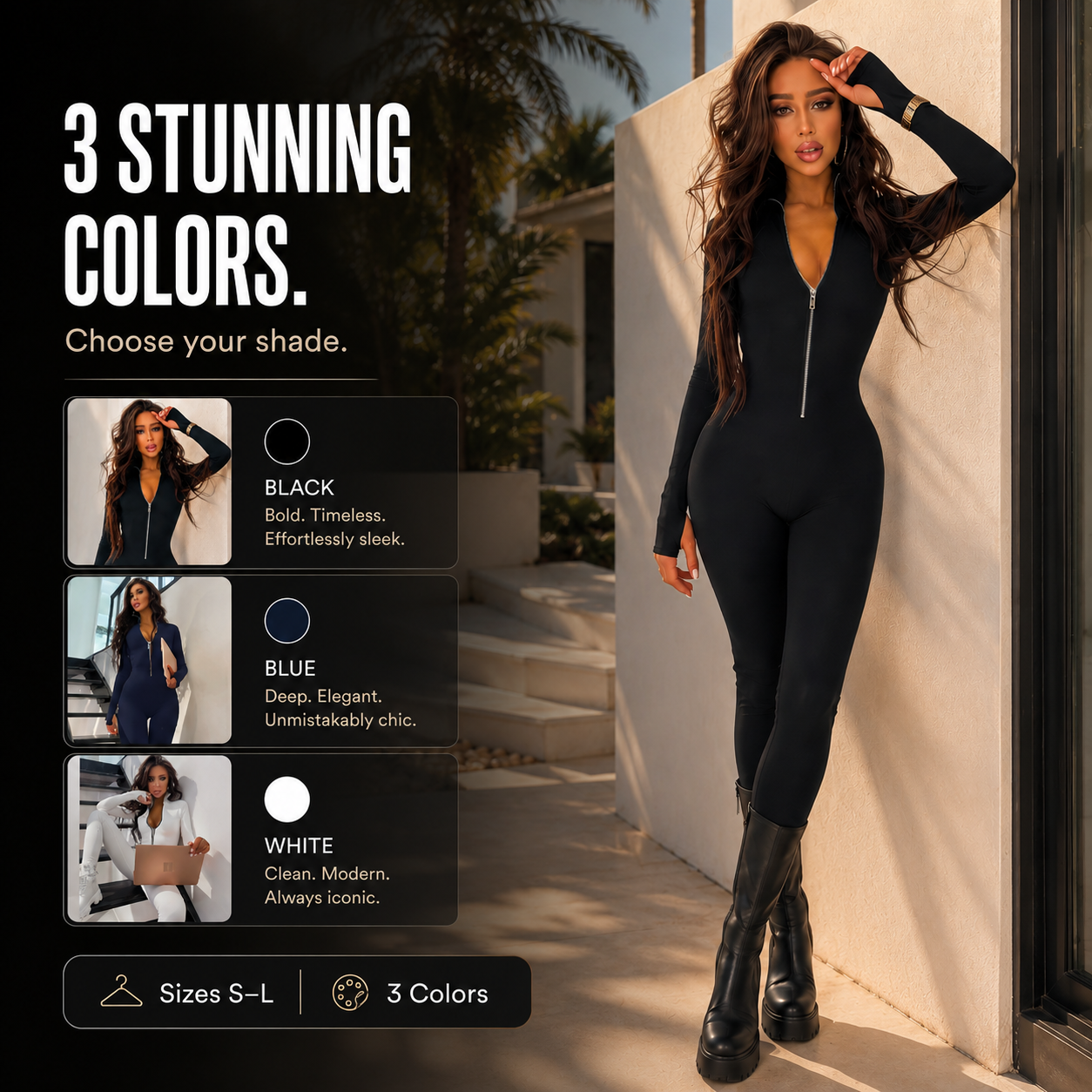 Midnight Zip Jumpsuit