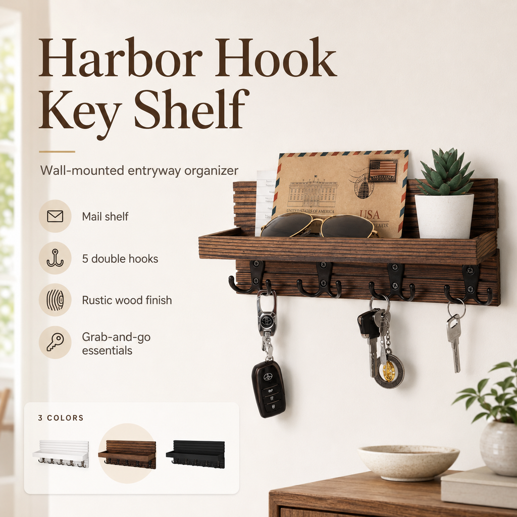 Harbor Hook Key Shelf