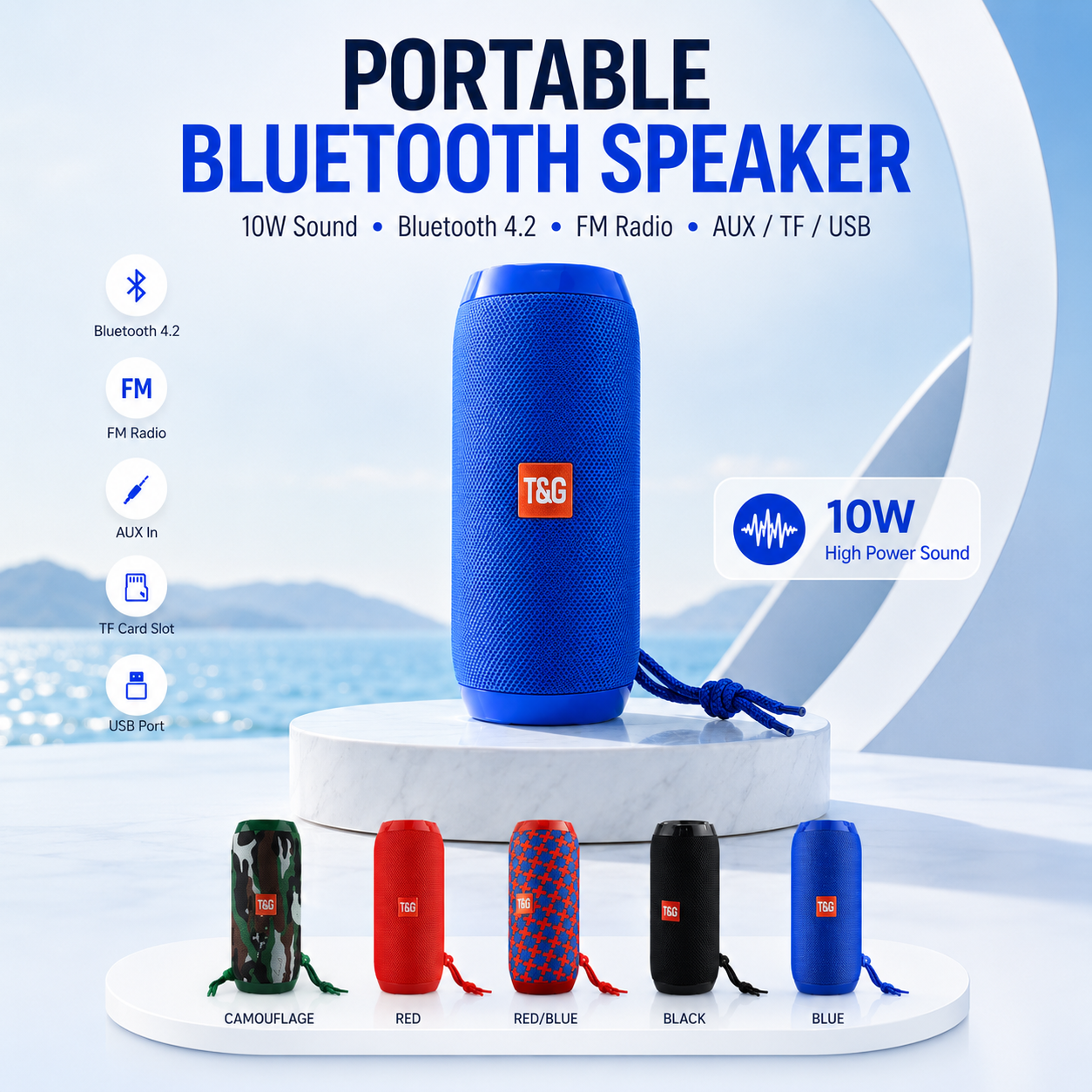 T&G Portable Bluetooth Speaker