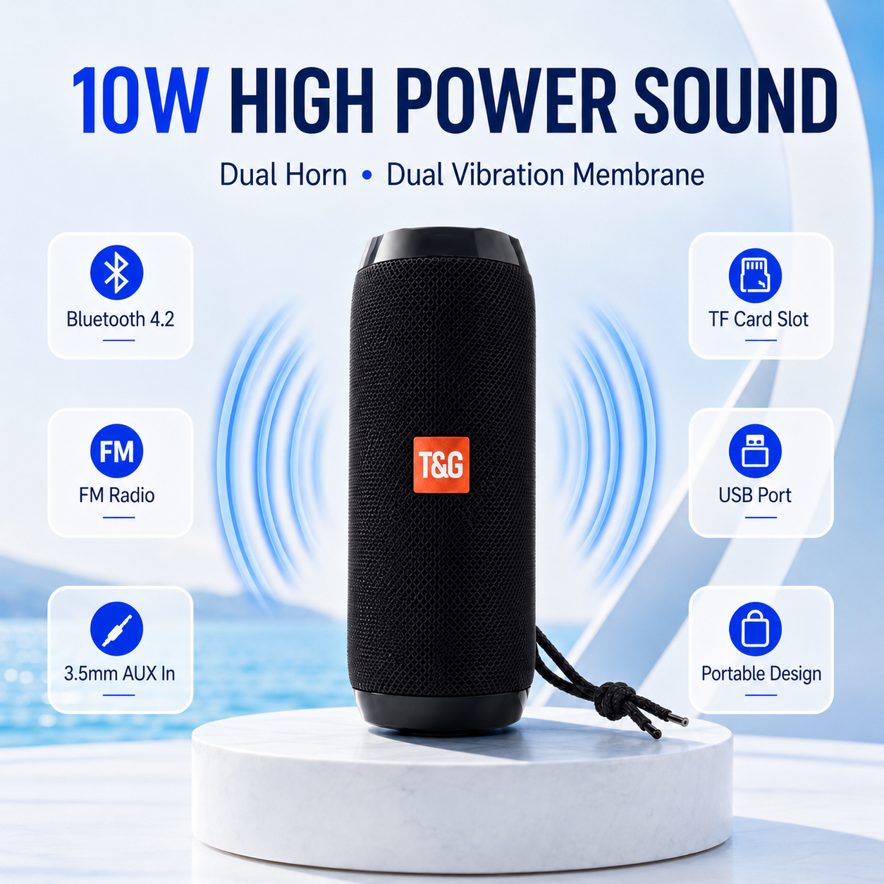 T&G Portable Bluetooth Speaker