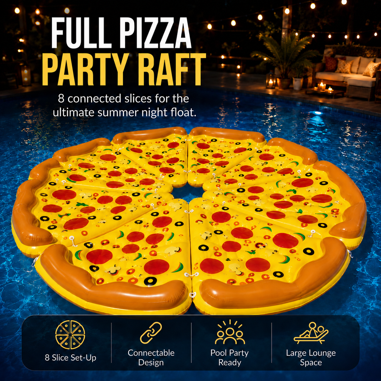 Giant Pizza Slice Pool Float