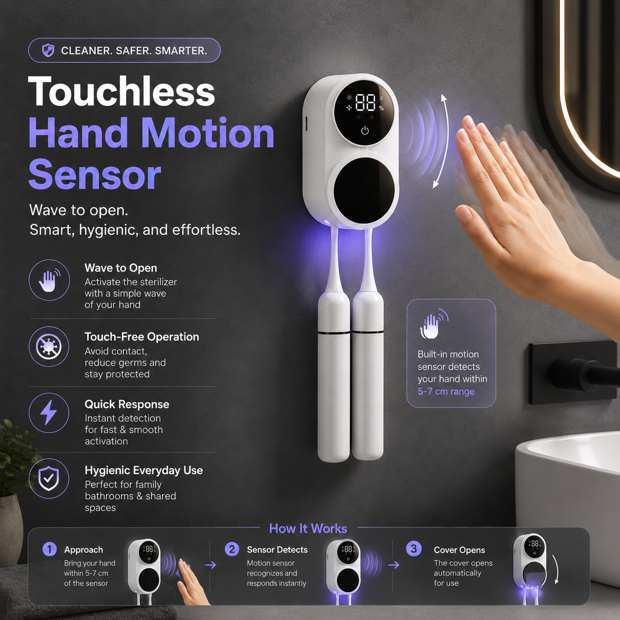 Portable UV Toothbrush Sterilizer