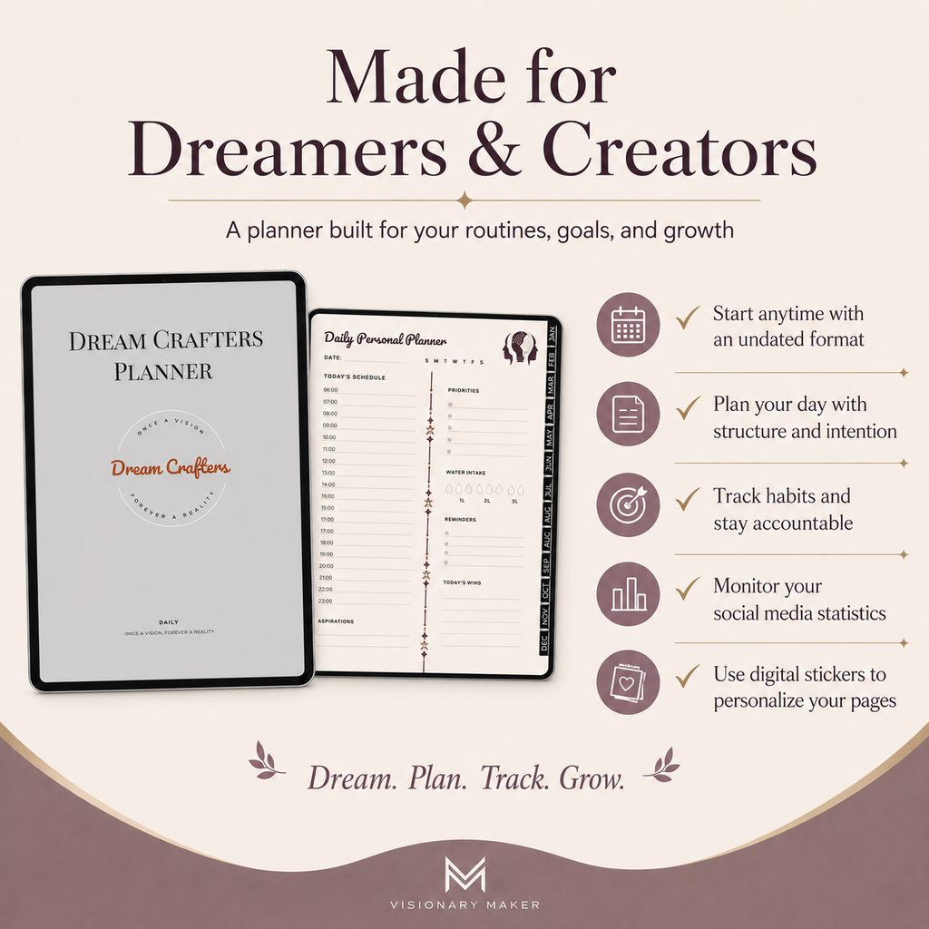 Visionary Maker’s Dream Crafters Undated Digital Planner